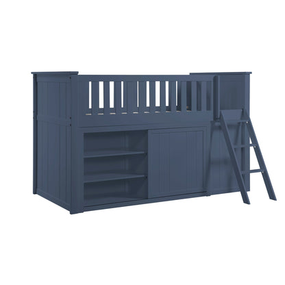 Nora Low Loft Bunk with Bookcase and Dresser