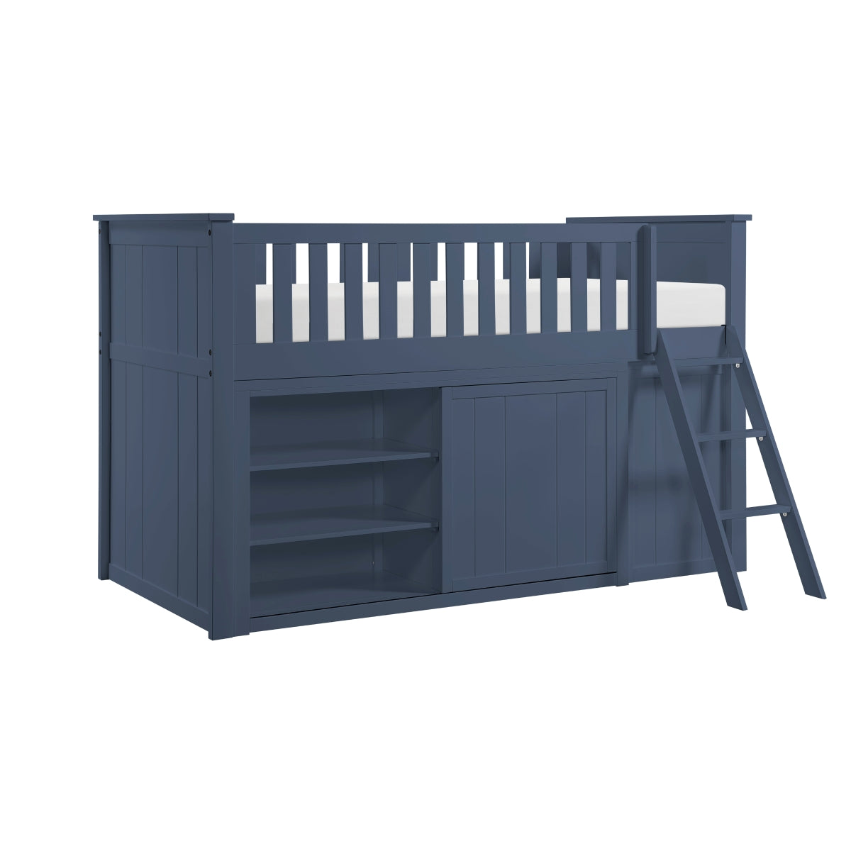 Nora Low Loft Bunk with Bookcase and Dresser