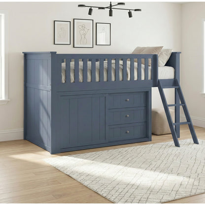 Nora Low Loft Bunk with Dresser