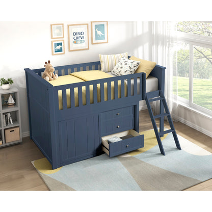 Nora Low Loft Bunk with Dresser
