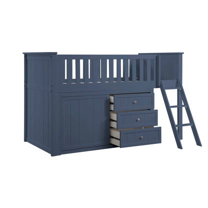 Nora Low Loft Bunk with Dresser