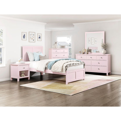Twin Plfm Bed, Pink
