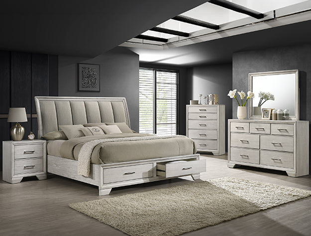 Jaymes White Mist Bedroom Group (SETB6582)