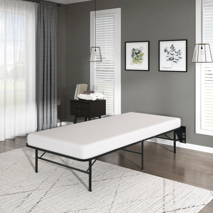 Elevated Foldable Metal Platform Bed Frame, Toolless