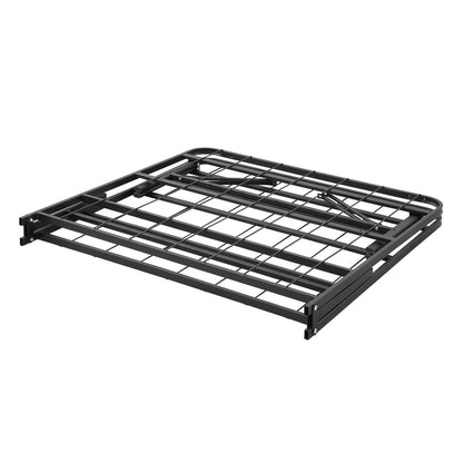 Elevated Foldable Metal Platform Bed Frame, Toolless