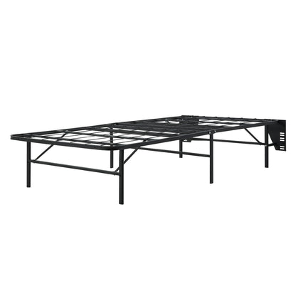 Elevated Foldable Metal Platform Bed Frame, Toolless