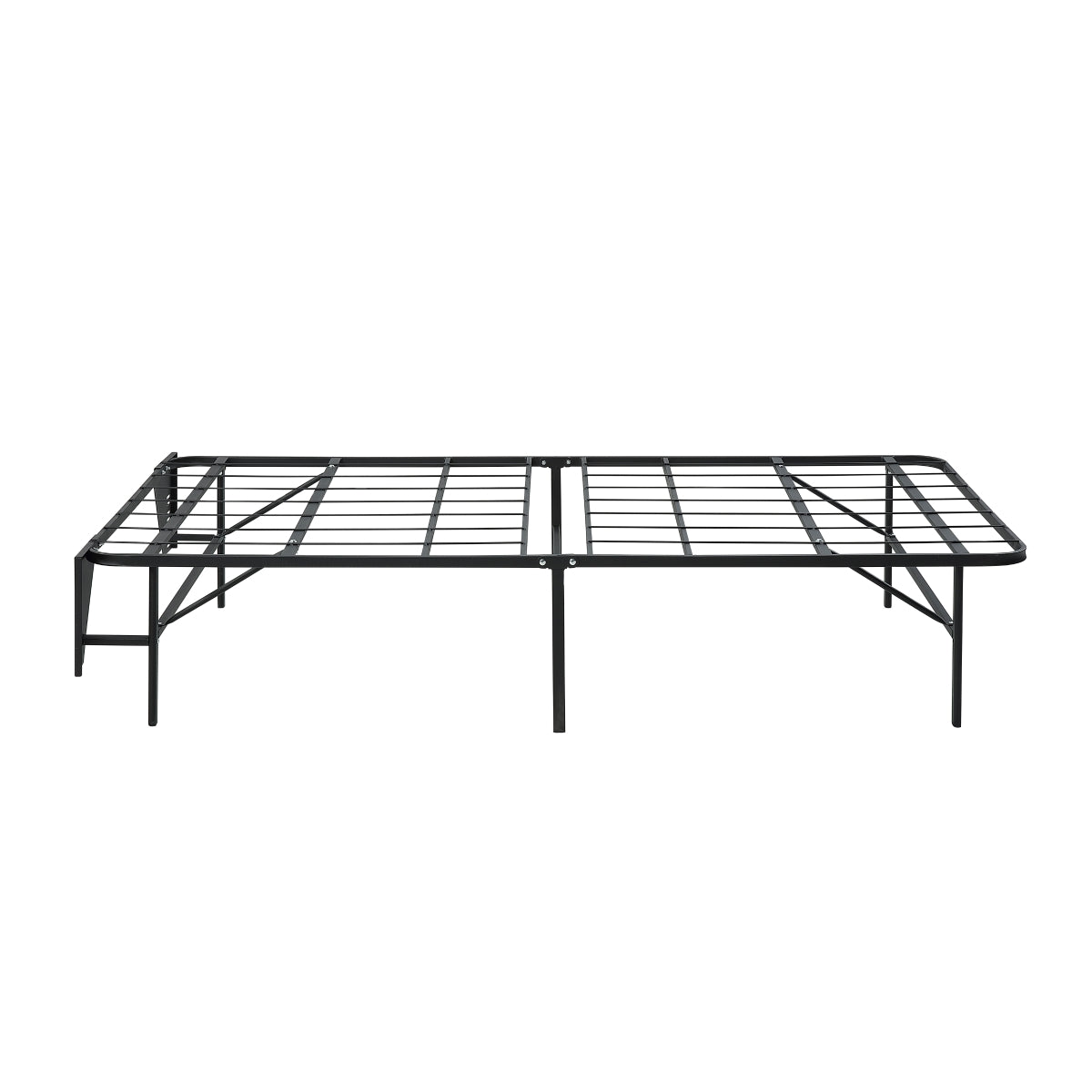 Elevated Foldable Metal Platform Bed Frame, Toolless