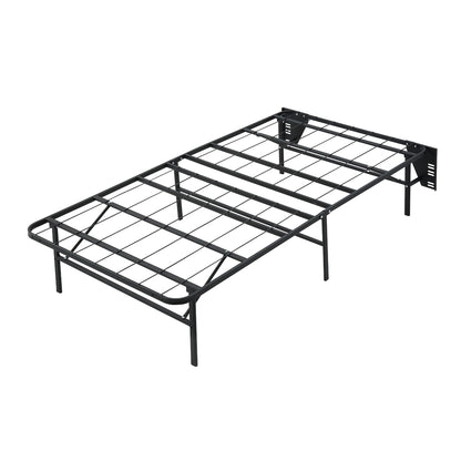 Elevated Foldable Metal Platform Bed Frame, Toolless