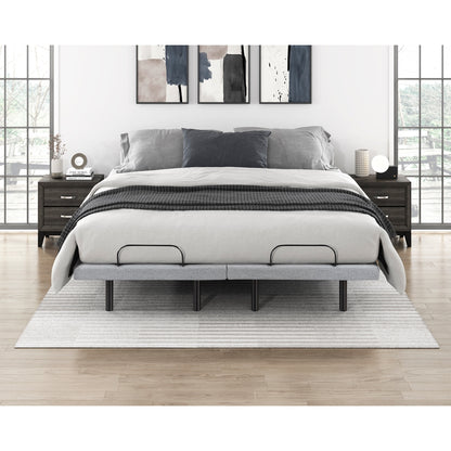 Flex Split Eastern King Power Heads and Foot Adjustable Bed Frames with Massage, Zero Gravity, Charging Ports and Nightlight