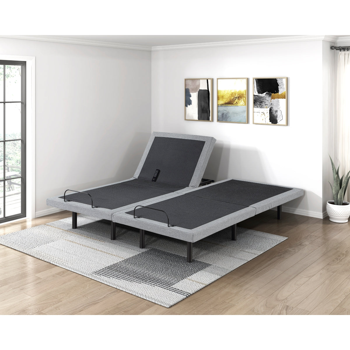 Flex Split Eastern King Power Heads and Foot Adjustable Bed Frames with Massage, Zero Gravity, Charging Ports and Nightlight