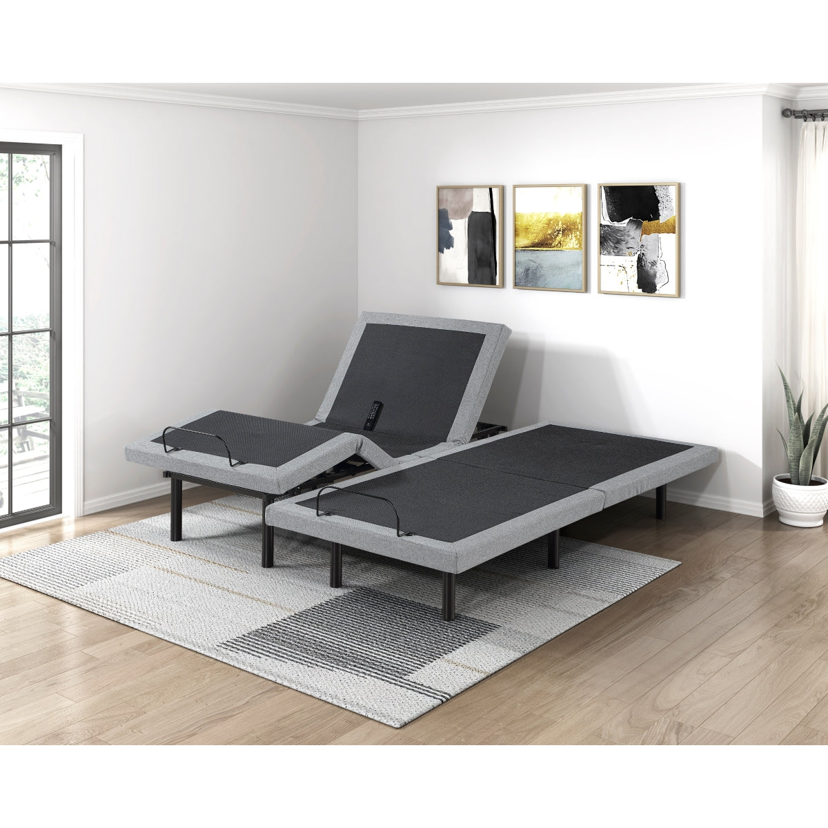 Flex Split Eastern King Power Heads and Foot Adjustable Bed Frames with Massage, Zero Gravity, Charging Ports and Nightlight