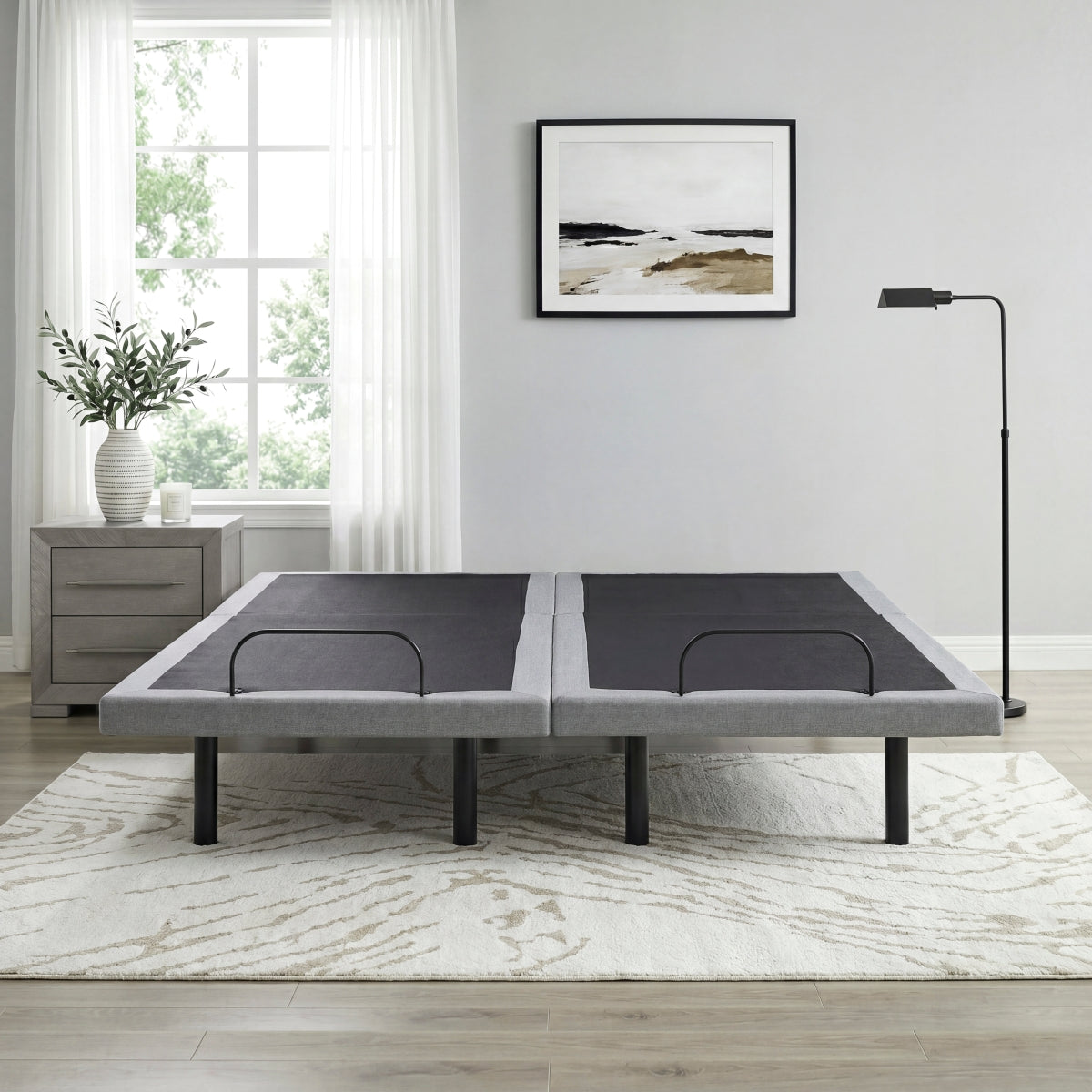 Flex Split Eastern King Power Heads and Foot Adjustable Bed Frames with Massage, Zero Gravity, Charging Ports and Nightlight