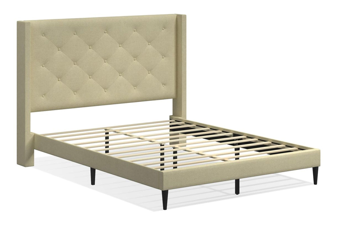Carrington King Platform Bed (Beige)