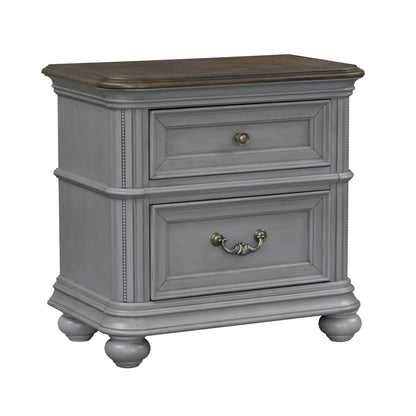 Elbert Night Stand With Usb +C, Gray