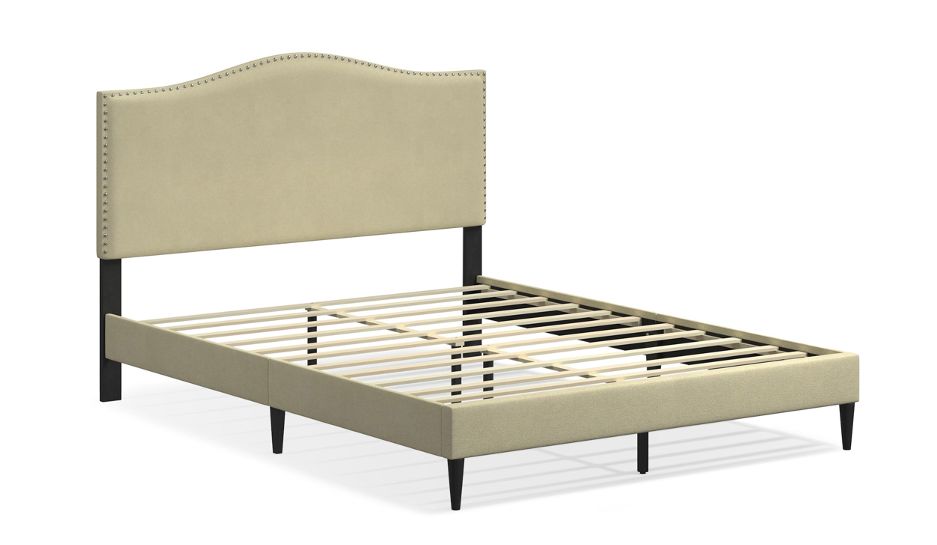 Leighford King Platform Bed (Beige)