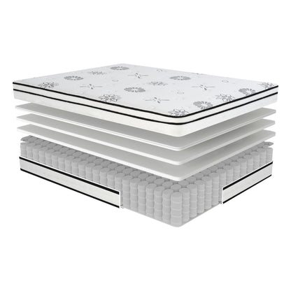Vela 12" Full Hybrid Mattress - White