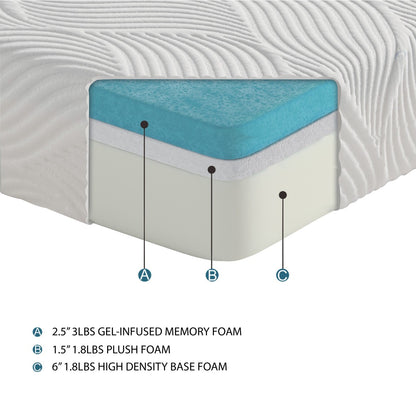 Altair 10" Twin XL Gel-Infused Memory Foam Mattress