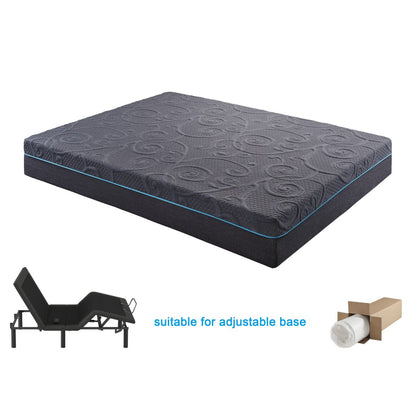 Mira 8" Full Gel-Infused Memory Foam Hybrid Mattress - Dark gray