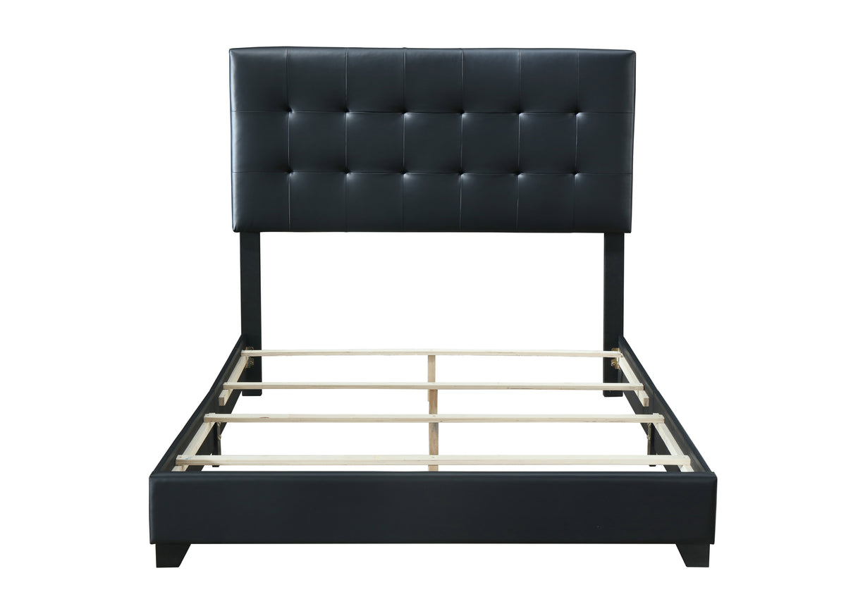 Patrick Queen Bed (Black PU)