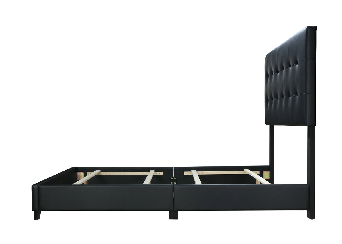 Patrick Queen Bed (Black PU)
