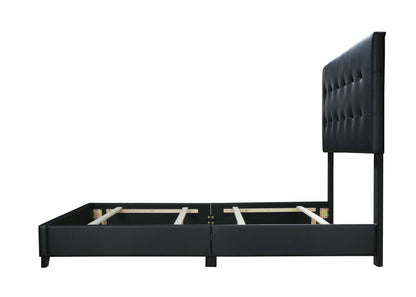 Patrick Queen Bed (Black PU)