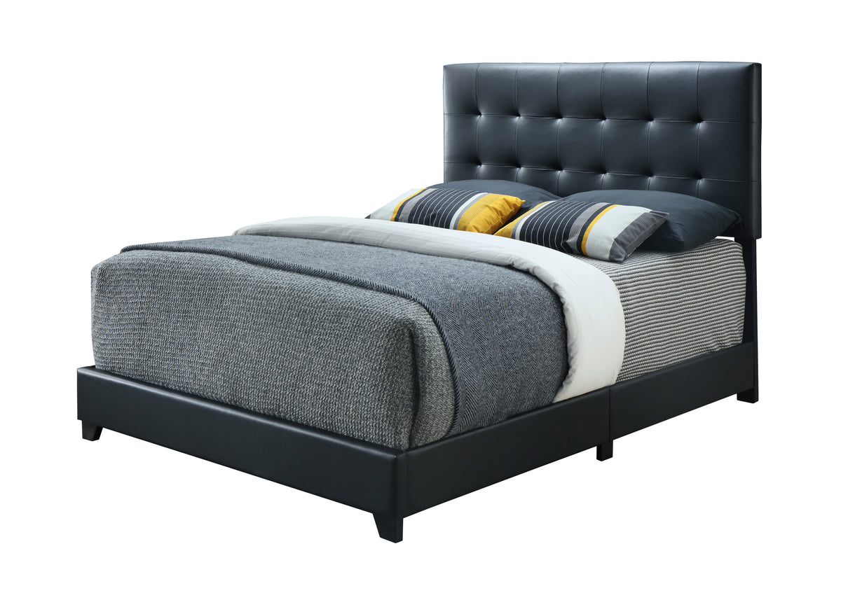 Patrick Queen Bed (Black PU)