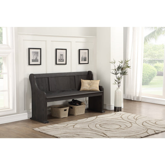 Bench W/ Curved Arms, Black, 3A