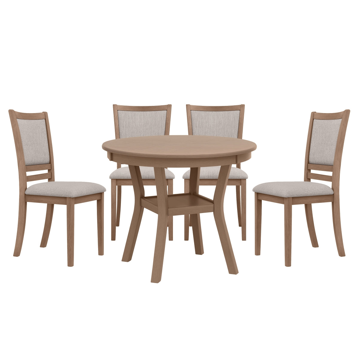 Anya 5 Pc Dining Set, Driftwood Finish