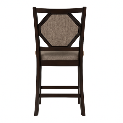 Kaia 5 Pc Counter Height Set, Midnight Walnut Finish
