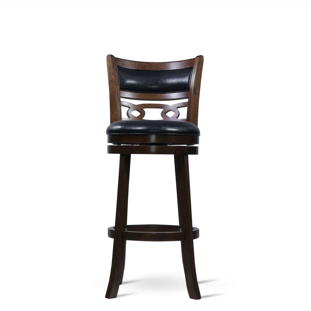 29" Swivel Bar Stool W/Black Pu Seat