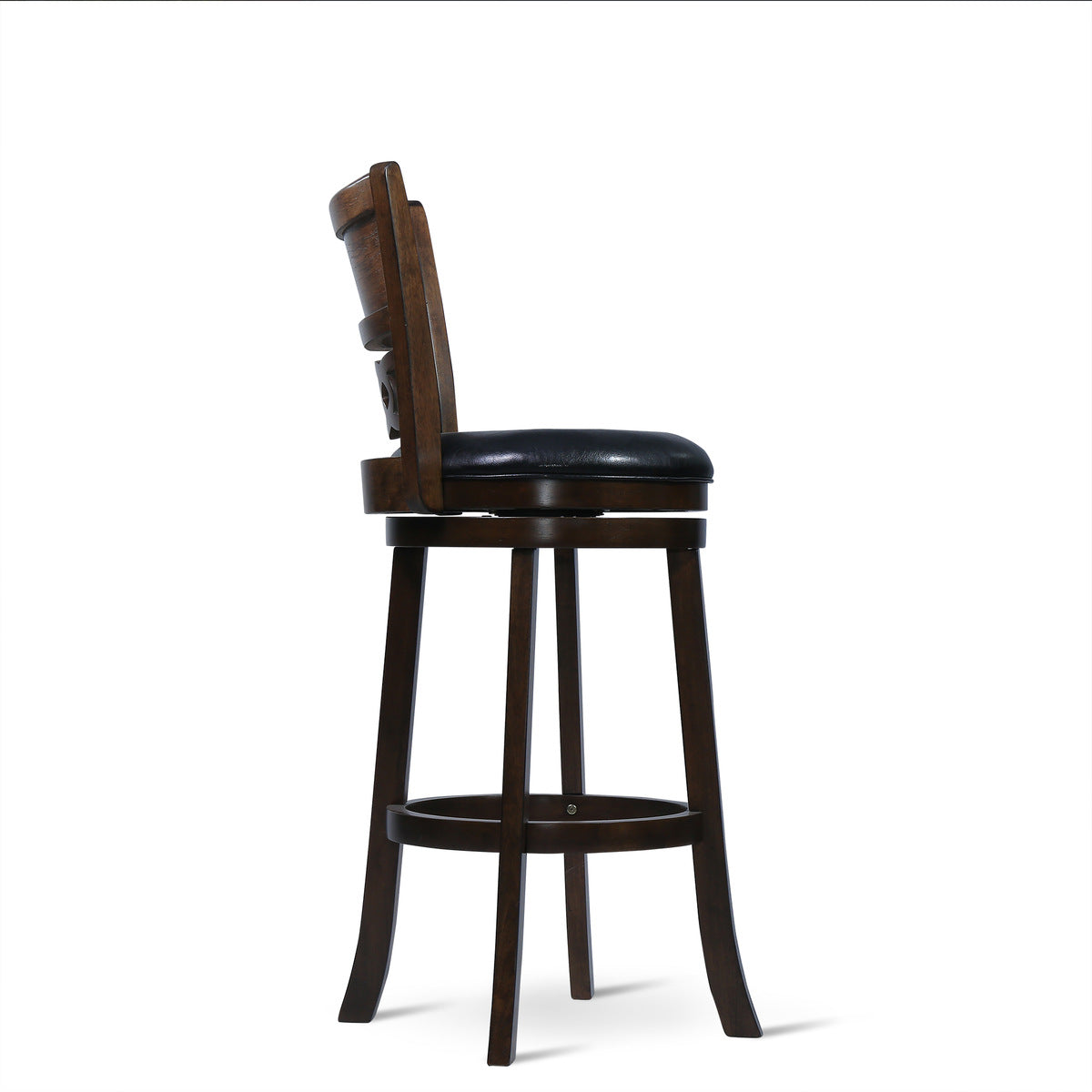 29" Swivel Bar Stool W/Black Pu Seat