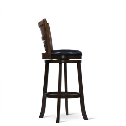 29" Swivel Bar Stool W/Black Pu Seat