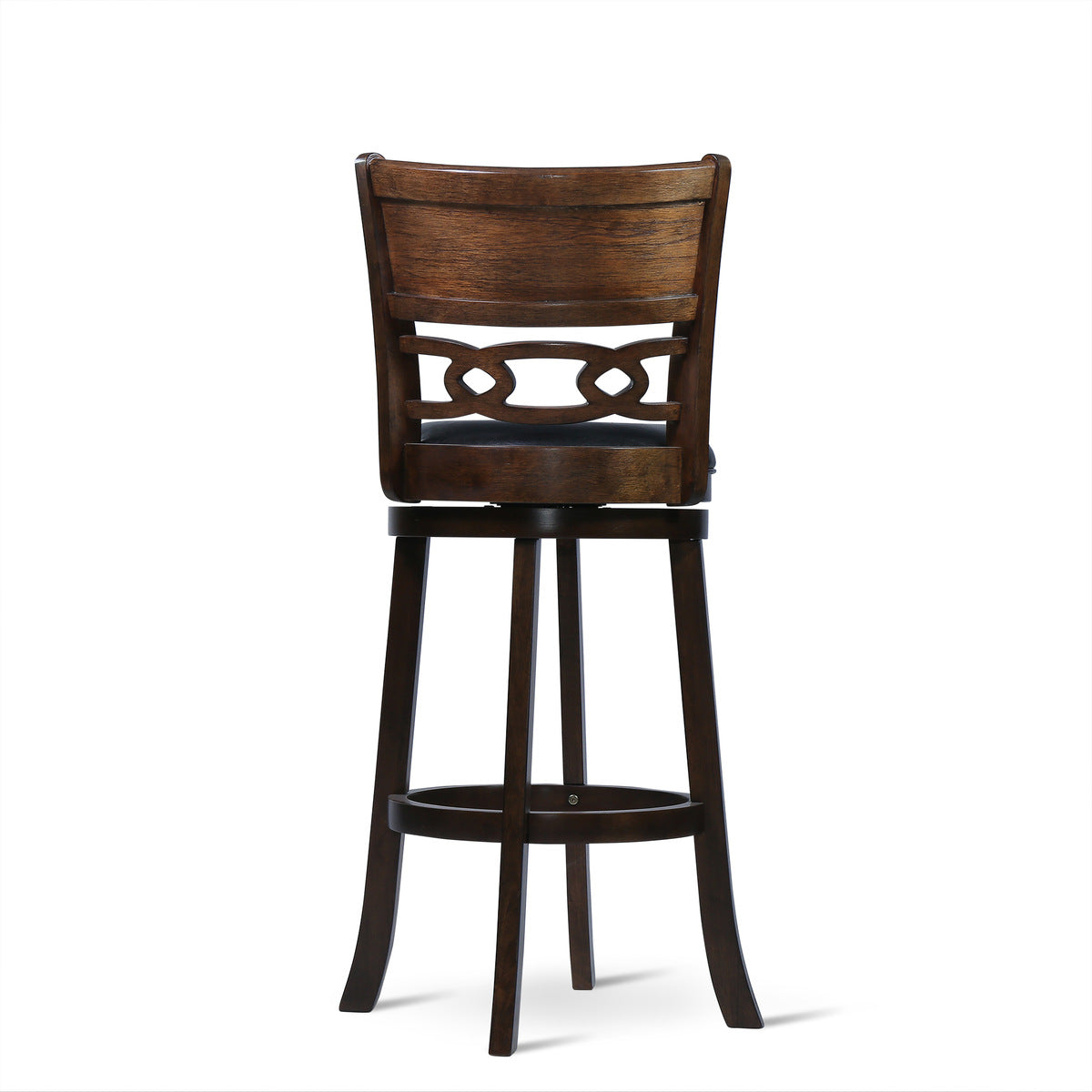 29" Swivel Bar Stool W/Black Pu Seat