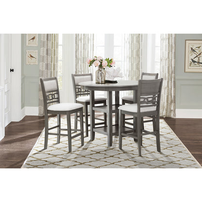 5Pc Pack Counter Height Set, Gray Mindy