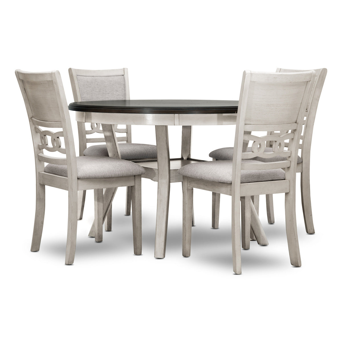5Pc Pack Dinig Set, Wht/Cherry Mindy Wood