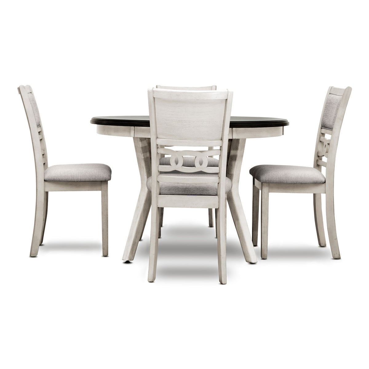5Pc Pack Dinig Set, Wht/Cherry Mindy Wood