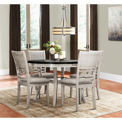 5Pc Pack Dinig Set, Wht/Cherry Mindy Wood