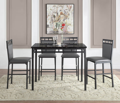 Counter Height Chr, Gray (4 In 1 Box)
