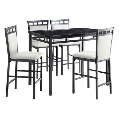 Counter Height Chr, White (4 In 1 Box)