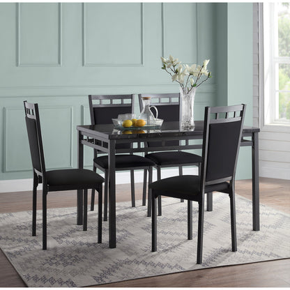 5Pc Dining Set, Faux Mrble Top