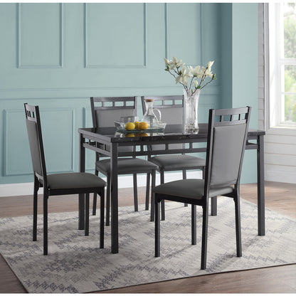 5Pc Dining Set, Faux Mrble Top