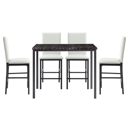 Counter Height Chair, White (4 In 1 Box)