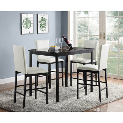 Counter Height Chair, White (4 In 1 Box)