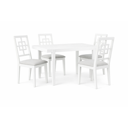 Verra 5-Piece Pack Dinette Set, White