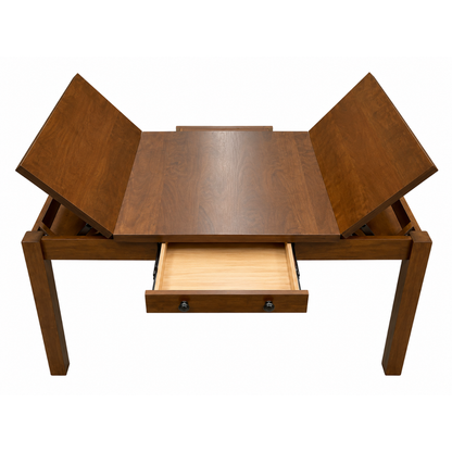 Leaf Up Table With 2 Drawers