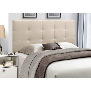 King Headboard Only W/Beige Fabric,3A