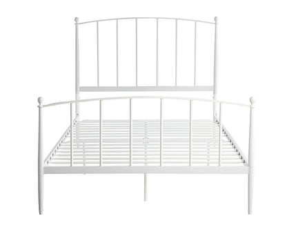 Full Size Metal Bed, White