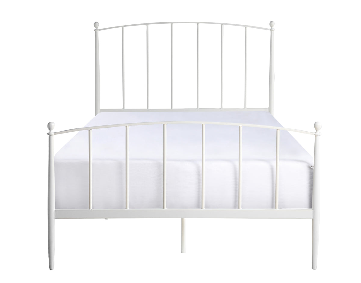 Full Size Metal Bed, White
