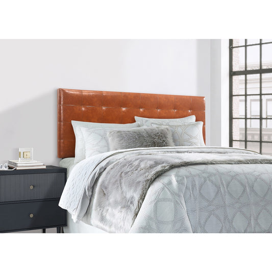 King Hdbd In Brown Faux Leather, 3A