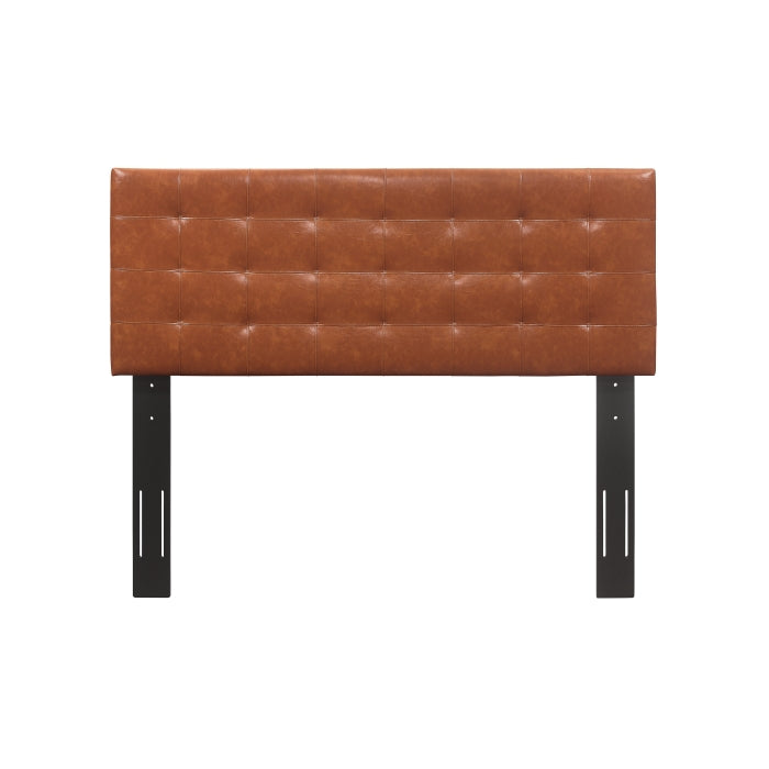 King Hdbd In Brown Faux Leather, 3A